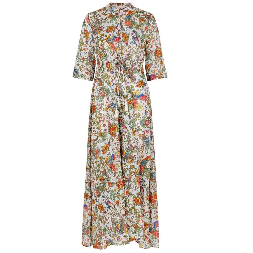 Tory Burch Printed ShirtDress Dress XS Promised Land Cover Up $448 - Picture 9 of 9